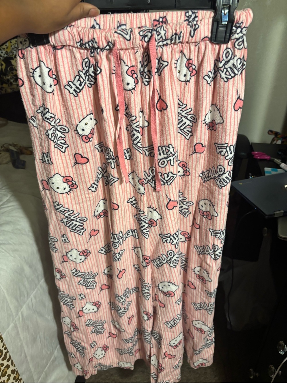 Forever 21 Hello Kitty Pink Striped PJs